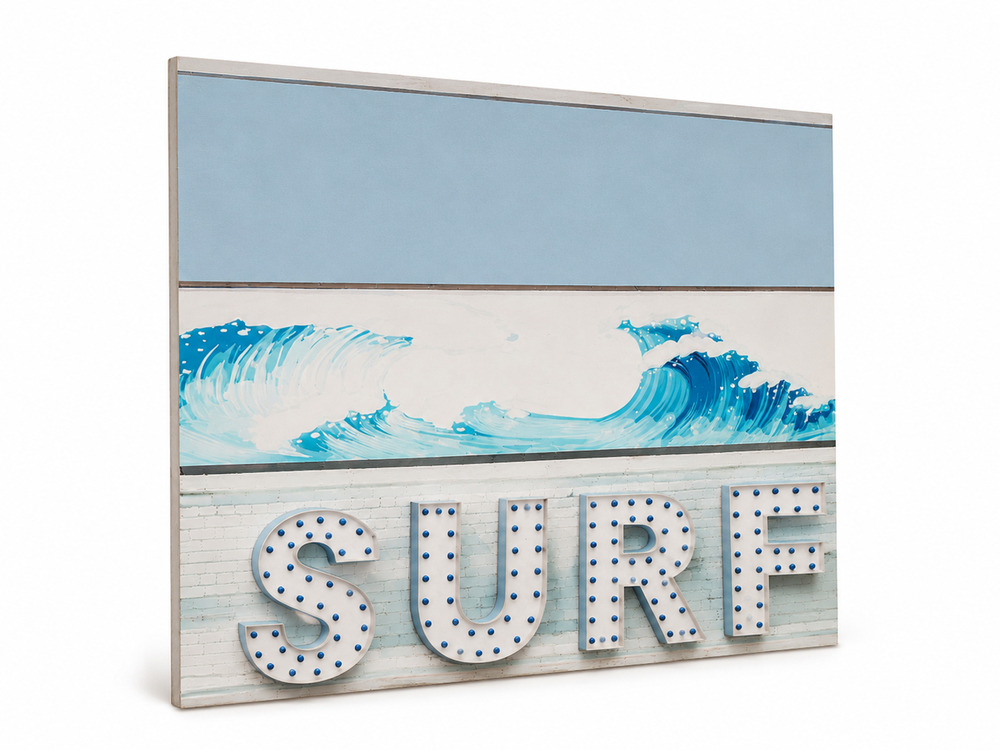 IKEA PJÄTTERYD "SURF" Coastal Wall Art Canvas – Beach House Decor 19¾" x 15¾"